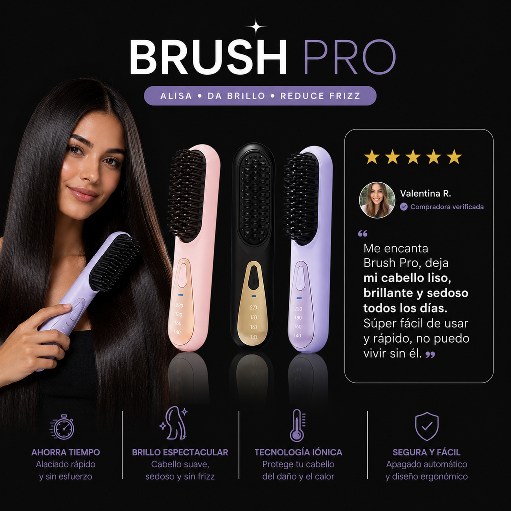 Cepillo Alisador Inalambrico Brush pro