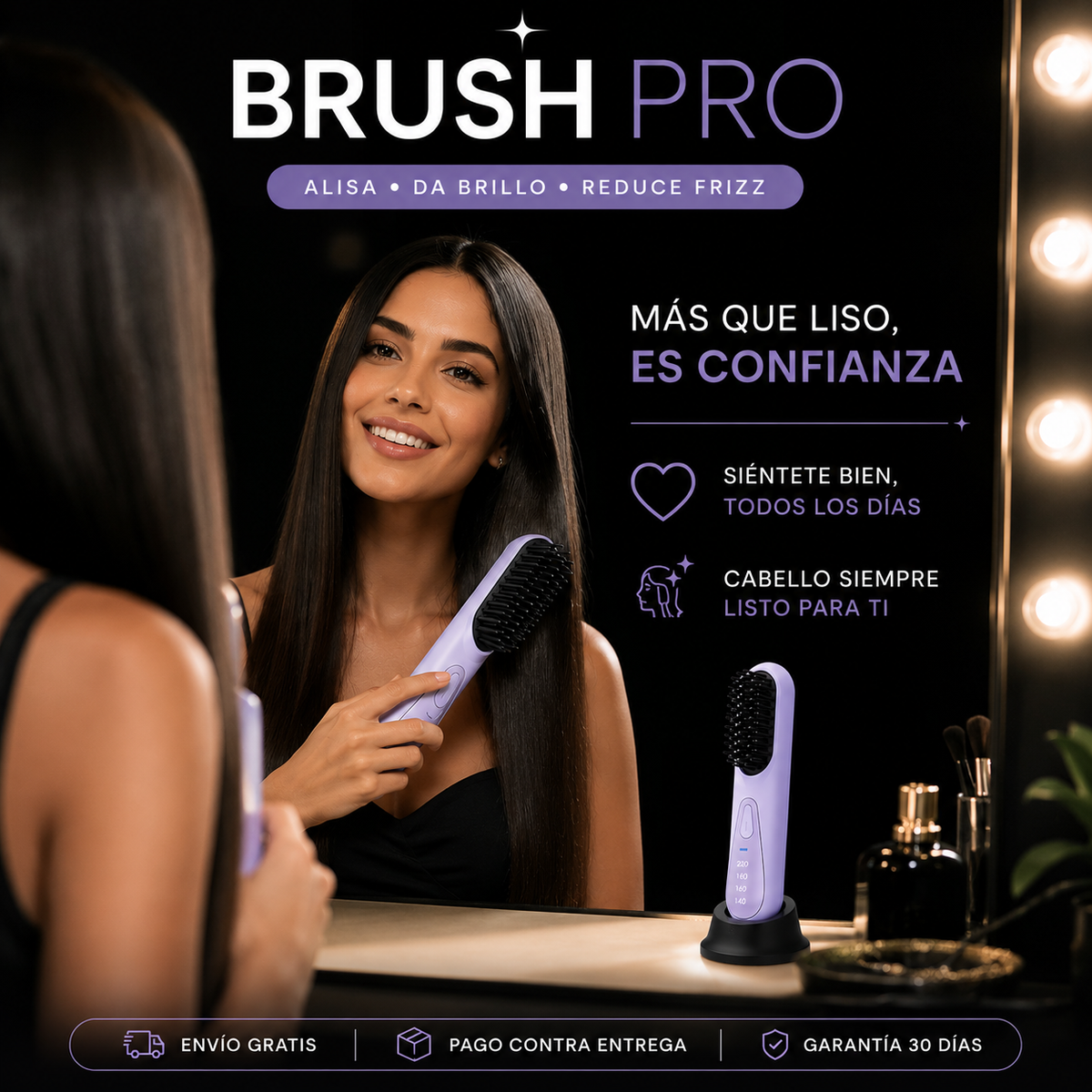 Cepillo Alisador Inalambrico Brush pro