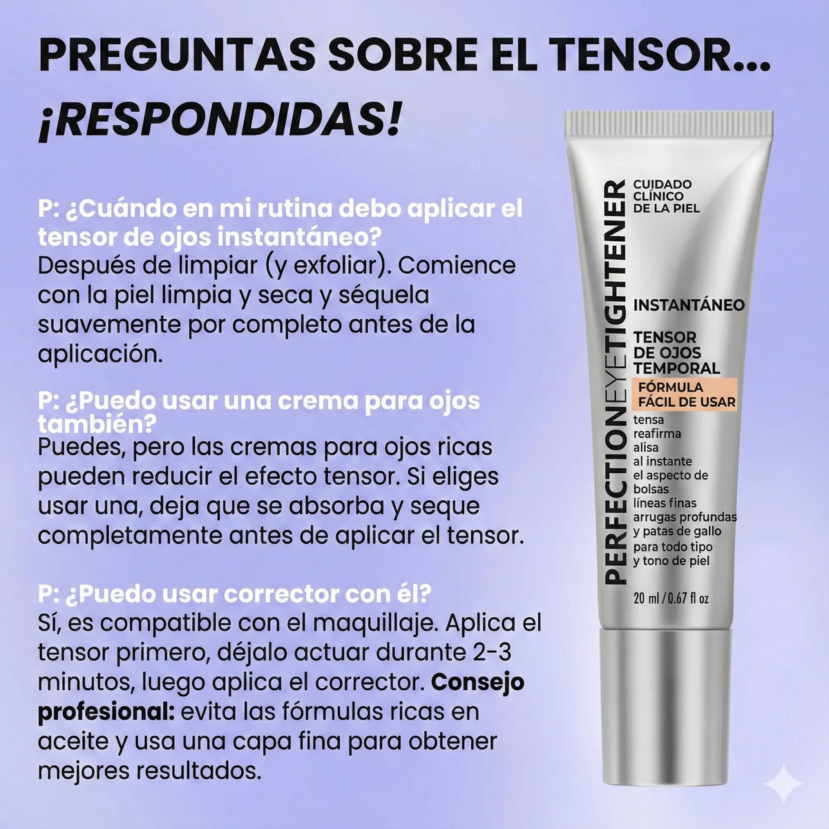 CREMA TENSORA INSTANTÁNEA PARA CONTORNO